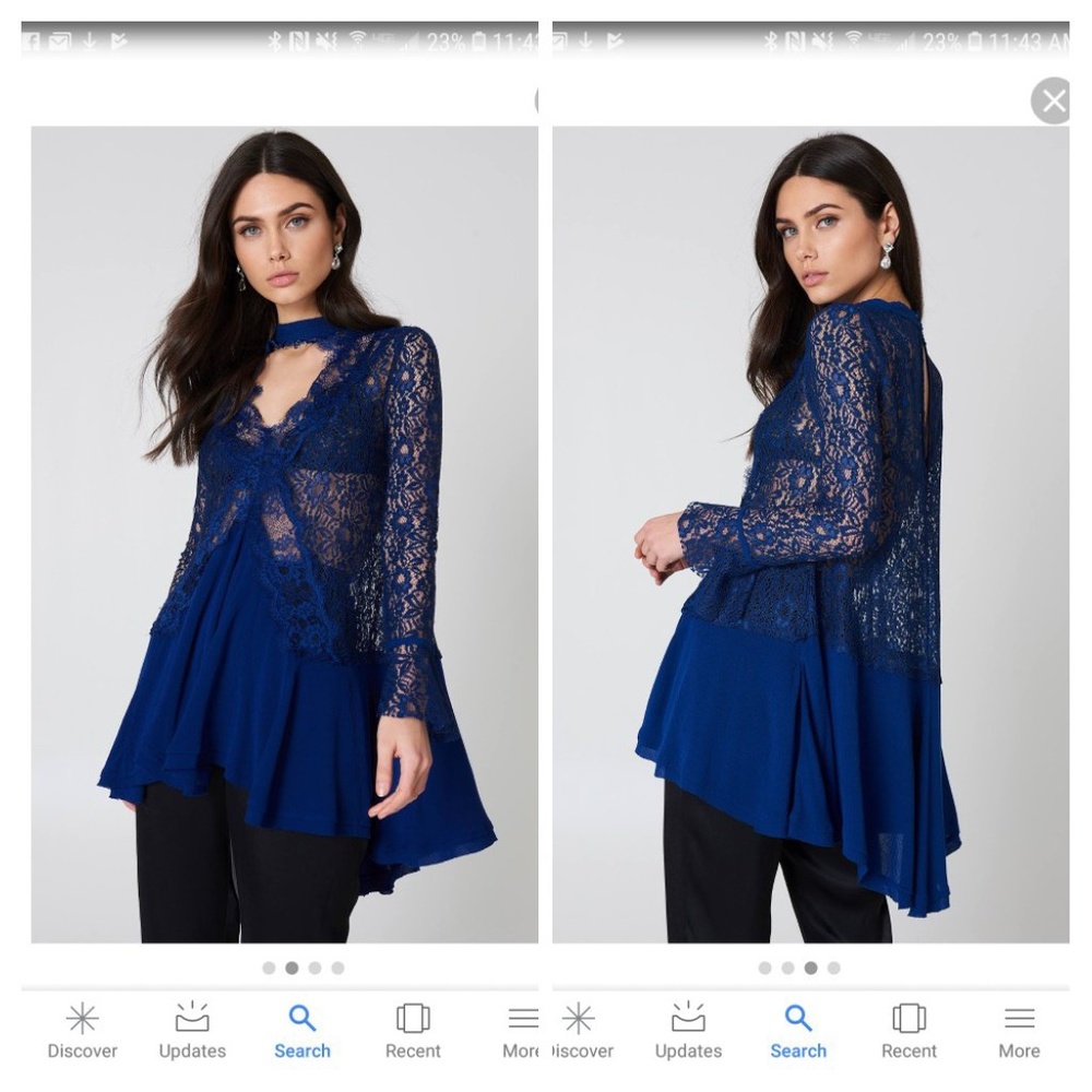 Free People Secret Origins Pieced Lace Tunic - Picture 4 of 7